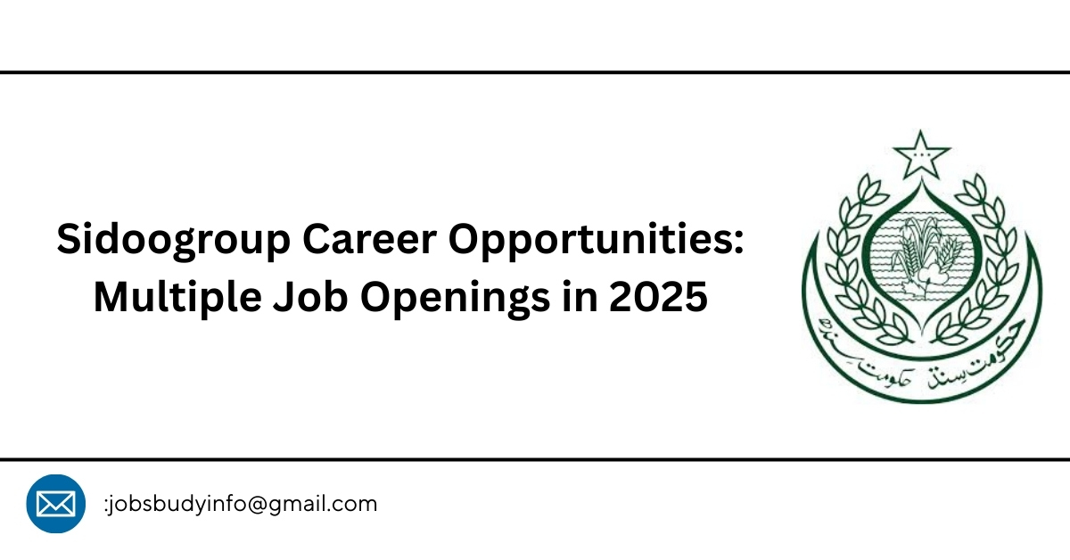 Sidoogroup Career Opportunities: Multiple Job Openings in 2025