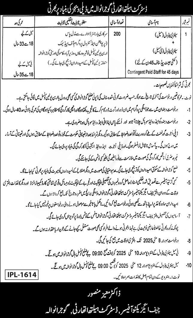 Gujranwala Development Authority (GDA) Job Opportunity 2025: Apply Now!